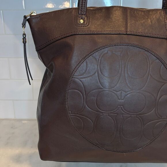 Coach Bag Purse Handbag Leather Laura Large Shoulder Bag Tote - Picture 3 of 16